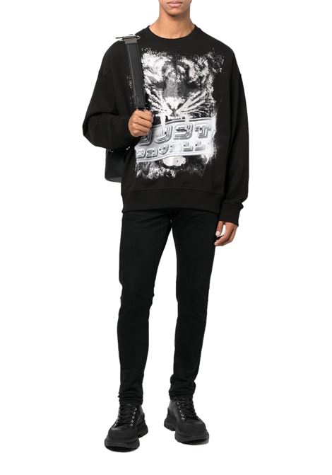 Felpa con stampa e applicazioni JUST CAVALLI | Felpe | S01GU0182 N25189900